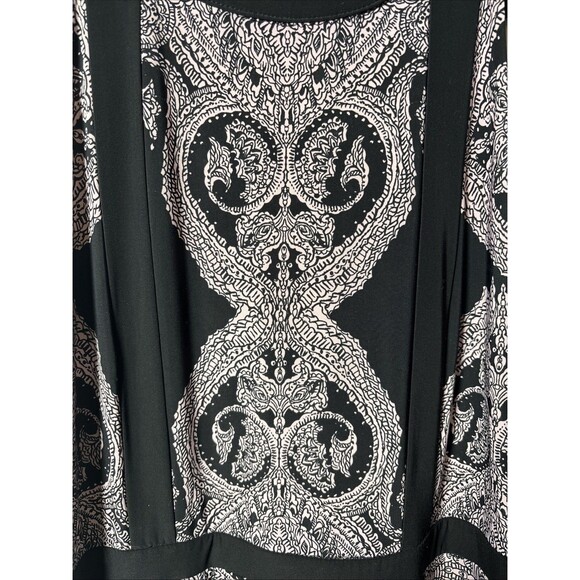 INC Womens Printed Keyhole Maxi Dress Curling Paisley Size Small - Picture 3 of 8